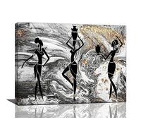Art mural africain tribal noir fille ethnique photos décoration murale femmes afro-américaines impression sur toile peinture moderne maison salle de bain décorations encadrées œuvre d'art 30,5 x 40,6