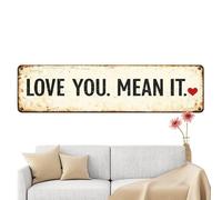 Art Mural Amour, Décoration J'aime vraiment | Décoration Murale Vintage Enseigne Bienvenue - Pour Salon Chambre Appartement Entrée Couloir Mariage Fête Famille