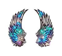 Art mural avec ailes d'ange, statue décoration murale ailes d'ange noires, art mural avec ailes mystérieuses, ornements avec lumières LED, décoration de la maison, décoration de chambre de l