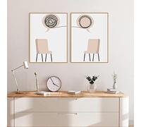 Art mural de bureau - Impression numérique sur toile - Peinture nordique - Pour psychologue - Décoration d'intérieur