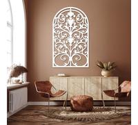 Art Mural de Cadre de fenêtre en métal, Art Mural Moderne en métal d'arche Baroque Rustique, décoration d'œuvre d'art de Ferme Gothique, décoration de Maison de Sculpture Moderne pour s