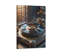 Art mural de luxe à suspendre avec plateau tournant par fenêtre, décoration murale rétro élégante pour la maison et le salon, décoration murale artistique moderne à suspendre, 20 x 30 cm