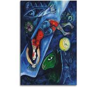 Art mural de Marc Chagall L’affiche du cirque bleu Image imprimée 40x60cm