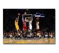 Art Mural Décoration Murale Impression Sur Toile, MVP Basketball Game Poster Kobe Bryant, Lebron James & Michael Jordan Pictures Pour Les Cadeaux Souvenirs Fans Basket-Ball, Sans Cadre,60×90cm