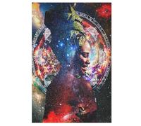 Art Mural du Zodiaque Vierge - Puzzle en Bois Adulte 1000 P - Challenge Puzzles - Adultes Et Enfants À Partir De 12 Ans （78×53cm）