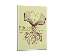 Art mural éducation comme vie, décoration inspirante, philosophie - Poster à thème artistique moderne à suspendre (50 x 75 cm)