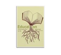 Art mural éducation comme vie, décoration inspirante, philosophie - Poster à thème artistique moderne à suspendre (50 x 75 cm)