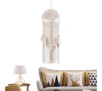 Art Mural en | Décorations Bohèmes Avec Motif D'Arbre Tissé Et Franges Chic - Boho à Accrocher au Mur - Pour Salon Chambre Appartement Chambre Bébé Maison Campagne Dortoir Arrière Plan