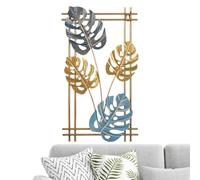 Art mural en forme de feuille, décoration murale Ginkgo Décor mural 3D doré