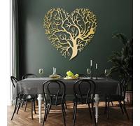 Art Mural en métal Arbre de Vie, Art Mural Moderne en Forme de cœur d'arbre en métal, décoration d'œuvre d'art en Forme de cœur, Sculpture Moderne pour la décoration intérieure du Salon