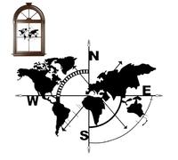 Art mural en métal - Sculpture de la carte du monde, décoration de la maison | Œuvres d'art sur le thème de voyage premium, design esthétique moderne pour l'intérieur de bureau, style d'entrée, grand