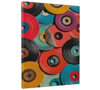 Art mural en vinyle coloré, œuvre d'art rétro pour décoration d'intérieur, salon et chambre à coucher, idée cadeau pour les amateurs de musique, 25,4 x 30,5 cm