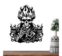 Art mural gothique, art mural gothique - Décoration murale d'art gothique en métal noir,Décor d'art mural décoratif d'Halloween, Lion Ange Squelette Silhouette Wall Decor pour la maison