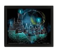 Art Mural - HARRY POTTER - Poudlard Géométrique - Noir - Décoration murale - Motif géométrique