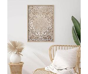 Art mural Marocain Ornement Affiches Oriental Bohemian Print Canvas Peintures Motif géométrique Images pour salon Décoration intérieure (70x100cm / 27.5 « x39.4 ») Sans cadre