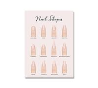 Art Mural Mode Formes D'Ongles Salon De Beauté Affiches Et Sur Toile tableau Decoration Maquillage Cadeaux Pour Les Ongles Guide De Type D'Ongle Art Toile tableau Peinture Image Sans Cadre 30×40cm