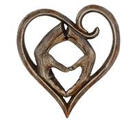 Art Mural Pour La Fête De La Saint-Valentin | Sculpture Décorative en Résine d'Art Romantique - Décoration Murale Cœur Et Mains Jointes | pour Salon Bureau Chambre Salle de Séjour