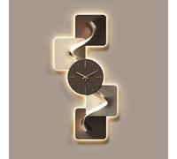 Art mural Sculptures murales， Sculpture murale LED moderne, for salon, tableau mural lumineux, art mural chinois(Black a,60 * 120cm)