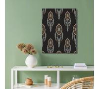 Art Mural Sur Toile, Attrape-Rêves Bohémie d'art Mural Impressions Peinture, Brun Sur Toile Images, Décoration de Salon de Bureau Maison - 80x120cm Sans Cadre