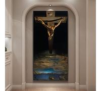 Art mural sur toile Salvador Dali célèbre le Christ toile peinture affiches et impressions photos murales classiques salon décoration de la maison Sans cadre (Color : No Frame, Size : 60x120cm)