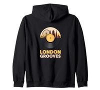 Art Musical Urbain en Vinyle de London Grooves Sweat à Capuche