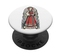 Art mythologique Folklorique de l'hiver païen de la déesse Slave Marzanna PopSockets PopGrip Adhésif