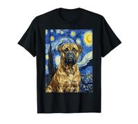 Art Nocturne étoilé Bullmastiff Dog Van Gogh T-Shirt