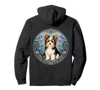 Art Nouveau Biewer Terrier Floral Chien Portrait Sweat à Capuche