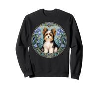 Art Nouveau Biewer Terrier Floral Chien Portrait Sweatshirt
