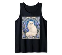 Art Nouveau Chat Persan Iris Floral Débardeur