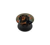 Art Nouveau Chien Teckel à Poils Longs PopSockets PopGrip Adhésif