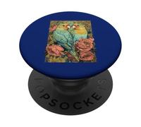 Art Nouveau Inséparables avec Roses et œuvres d'art Floral Vintage PopSockets PopGrip Adhésif