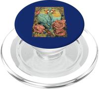 Art Nouveau Inséparables avec Roses et œuvres d'art Floral Vintage PopSockets PopGrip pour MagSafe