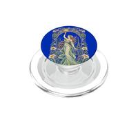 Art Nouveau Paris Déesse Floral Ciel Nuit Art Art PopSockets PopGrip pour MagSafe