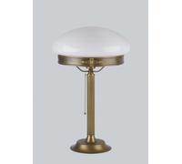 Art Nouveau Tischleuchte en Véritable Laiton Verre Lampe de Table Berlin Cuivre
