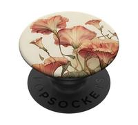 Art Nouveau Vining Flowers sur Fond Blanc PopSockets PopGrip Adhésif