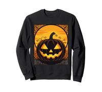 Art Nouveau Visage de Citrouille Gothique Automne Sweatshirt