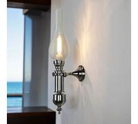 Art Nouveau Wandleuchte Chrome en Laiton Greta Antique Design Couloir Bain Lampe