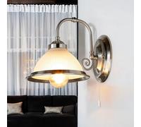 Art Nouveau Wandleuchte en Argent Antique Lampe Applique Murale Tirette E27 Mur