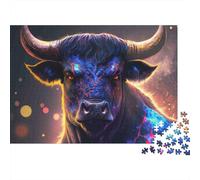 Art numérique Bull 1000 Teile Karton Puzzle Puzzle 1000 Teile Für Erwachsene Familienpuzzle Stressabbau Entspannung Brain Training Geschenk Puzzle Partyspiel 38x26cm/1000pcs