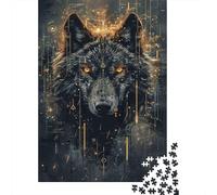 Art numérique Cyber Wolf Puzzle 1000 Pièces Adultes Animaux Puzzles 1000 Pièce Jeux D'adresse Décor À La Maison 38x26cm/1000pcs