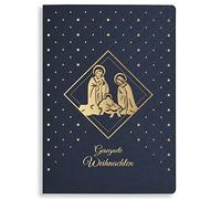 Art Nuvo Cartes de Noël exclusives n° 46 - Lot de 10 cartes identiques 120 x 170 mm, dorées et marquées - Fabriquées en papier à bijoux et papier coloré avec inserts et
