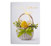ART NUVO - Cartes de Pâques exclusives n° 8 - Lot de 10 cartes 120 x 170 mm avec inscriptions dorées et enveloppes blanches.