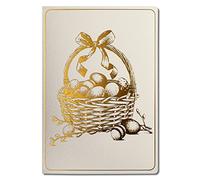 Art Nuvo Lot de 10 cartes de Pâques exclusives - Beige clair - 120 x 170 mm - Motifs de Pâques en papier Aquarell - Avec inserts et enveloppes beiges