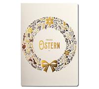 ART NUVO Lot de 10 cartes de Pâques exclusives - Beige clair - 120 x 170 mm - Motifs de Pâques en papier aquarelle, avec inserts et enveloppes beiges.