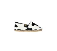 ART OF SOULE - Espadrilles-Chaussons fourrées Vache - Noire et Blanche - Imprimée - Unisex
