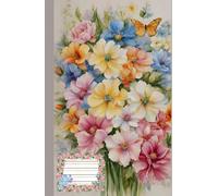 Art of the Flowers Notebook: The bunch of flowers is designed on the hardcover notebook, for the artist and everyone. Thin lines on cream page for writing 140 pages, 5.5 x 8.5 inches.