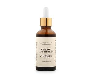 Art of Vedas Huile de Nasya 50 ml | Anu Thailam | Gouttes nasales ayurvédiques authentiques | Formule classique au sésame | Pour Dinacharya quotidien, yoga et soins personnels