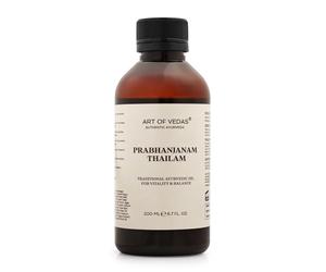Art of Vedas Prabhanjanam Thailam 200 ml - Huile de massage ayurvédique traditionnelle et corporelle | Recette classique aux herbes selon l'Ayurveda | Pour abhyanga, self-care et rituels de bien-être