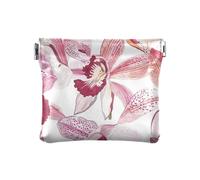 Art Orchid Porte-monnaie en cuir pour femme Blanc, Art Orchidée blanche, 4.33"(L) x 3.74"(W) x 0.39"(H), Classique